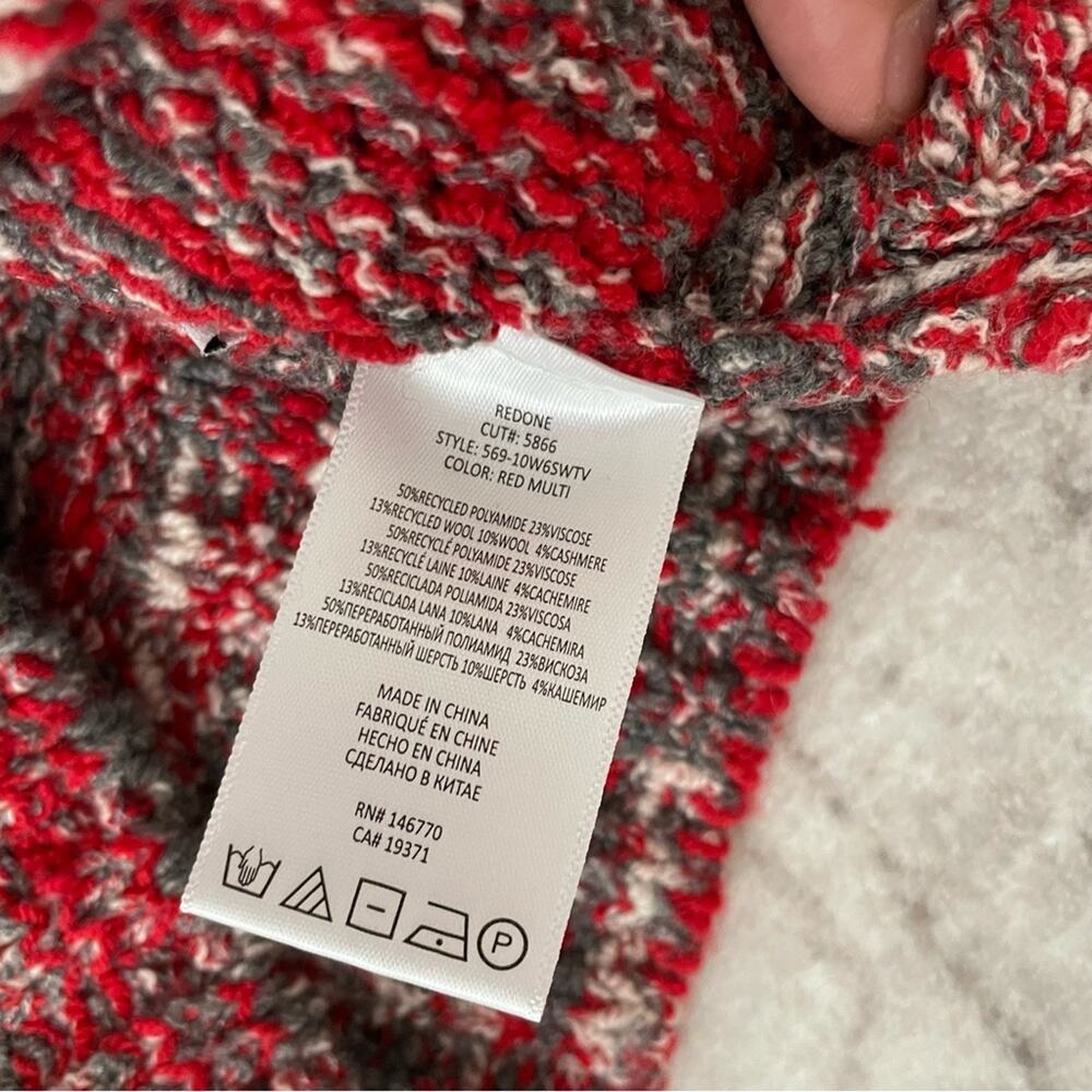 Re/Done 60s Sweater Vest Red Multi Knit Small Grandpacore - Picture 8 of 10